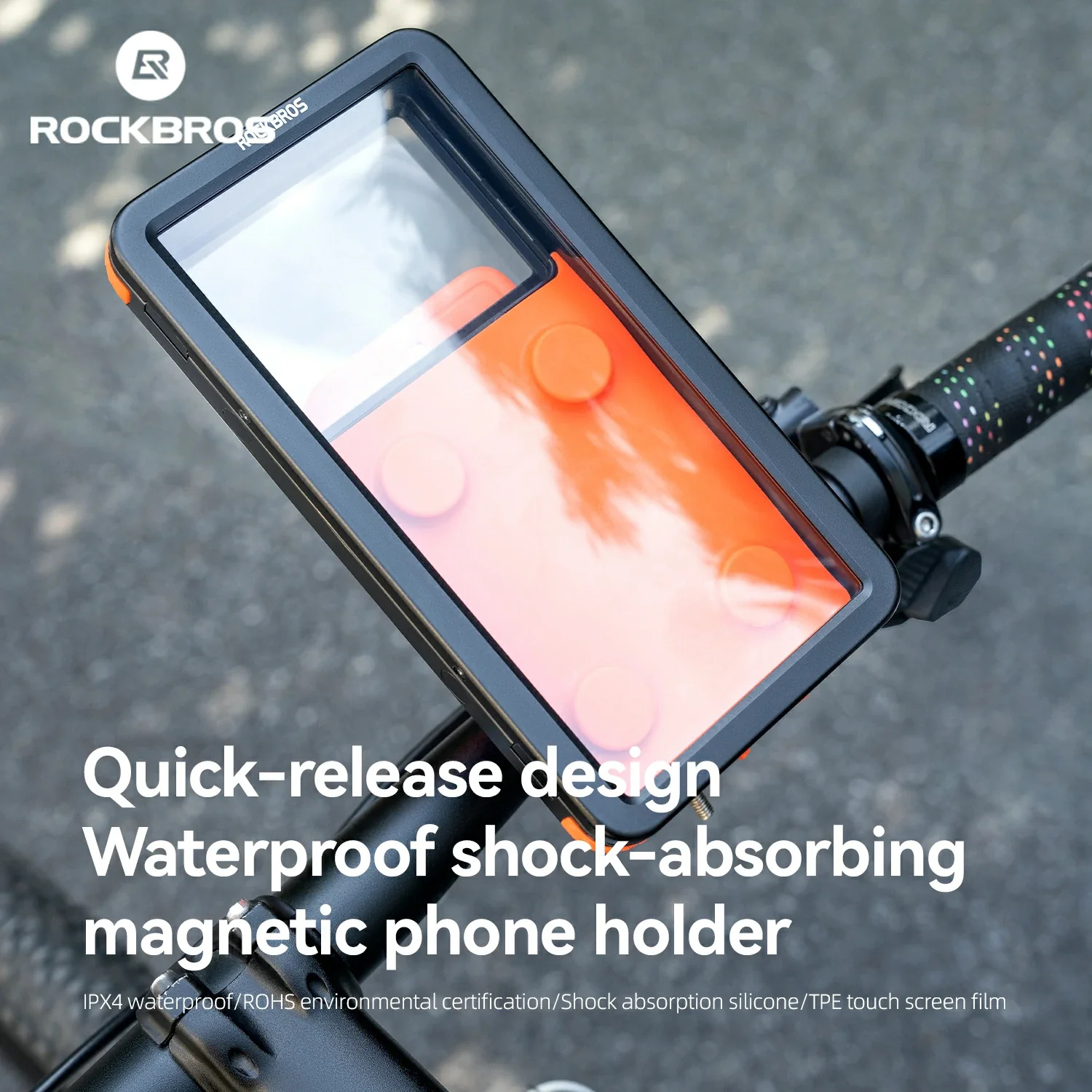 Magnetic Waterproof Bike Phone Holder Shock-Absorbing For 4.7–6.9‘’ - Image 6