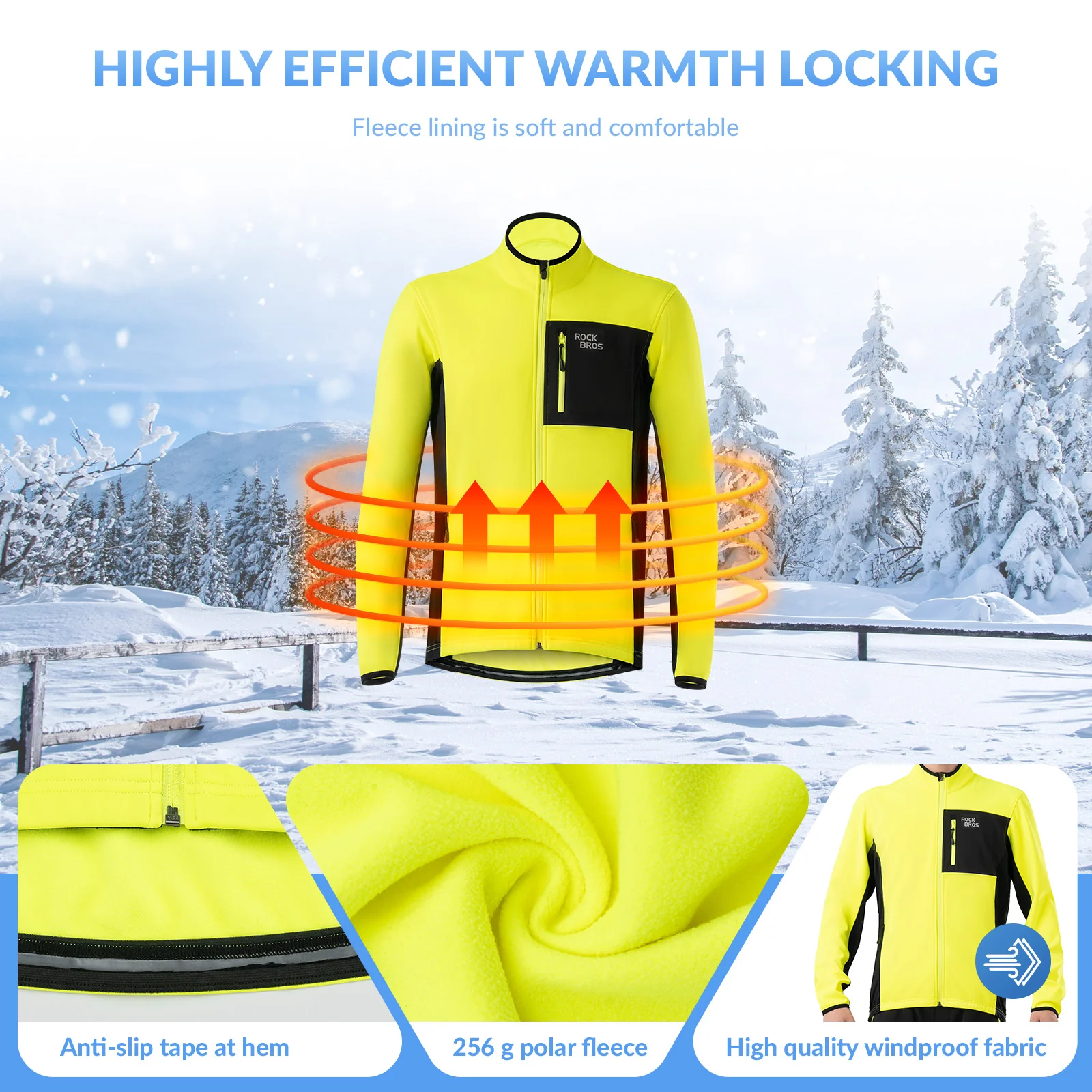 Men's Cycling Jacket & Pants Set Winter - Image 6