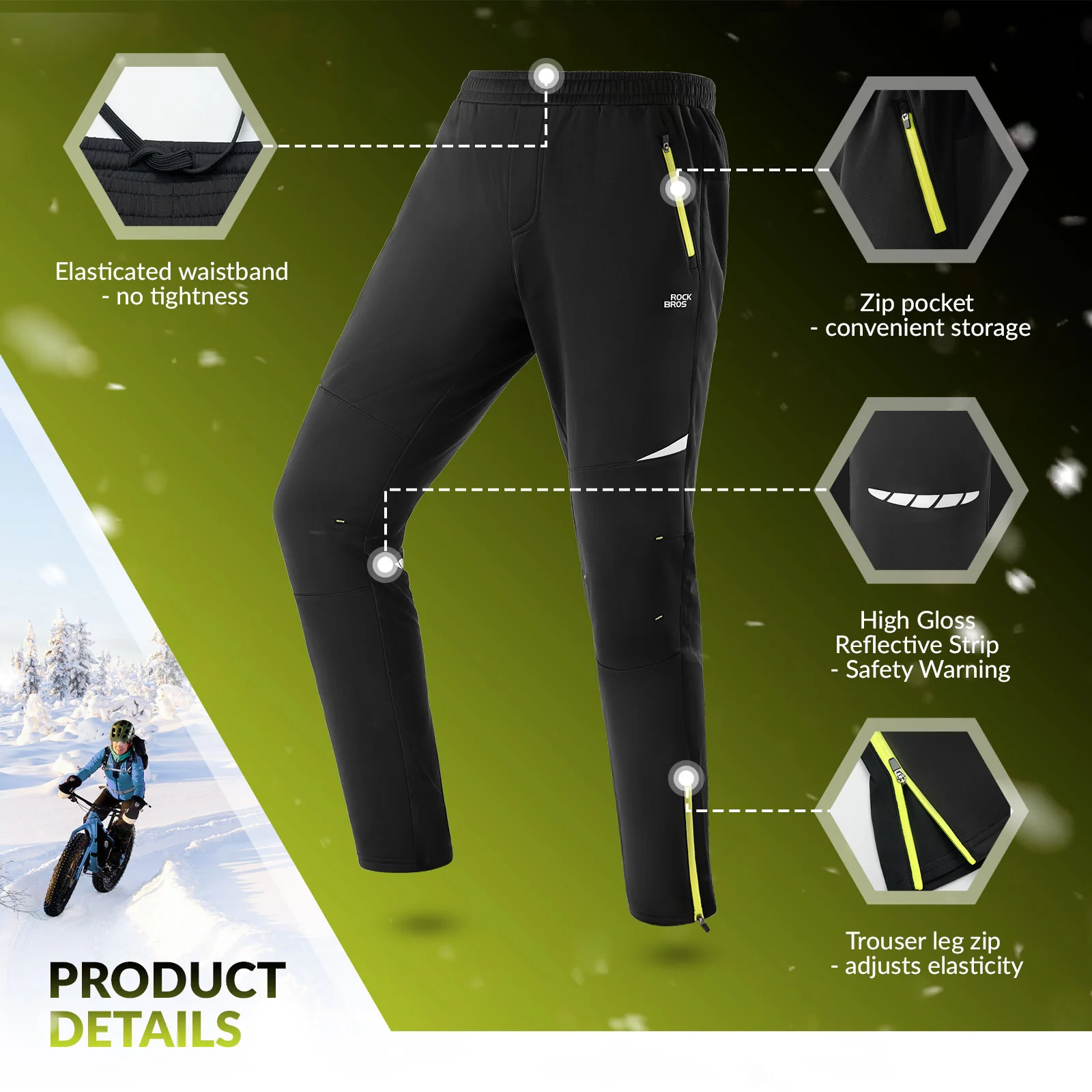 Men's Cycling Jacket & Pants Set Winter - Image 8