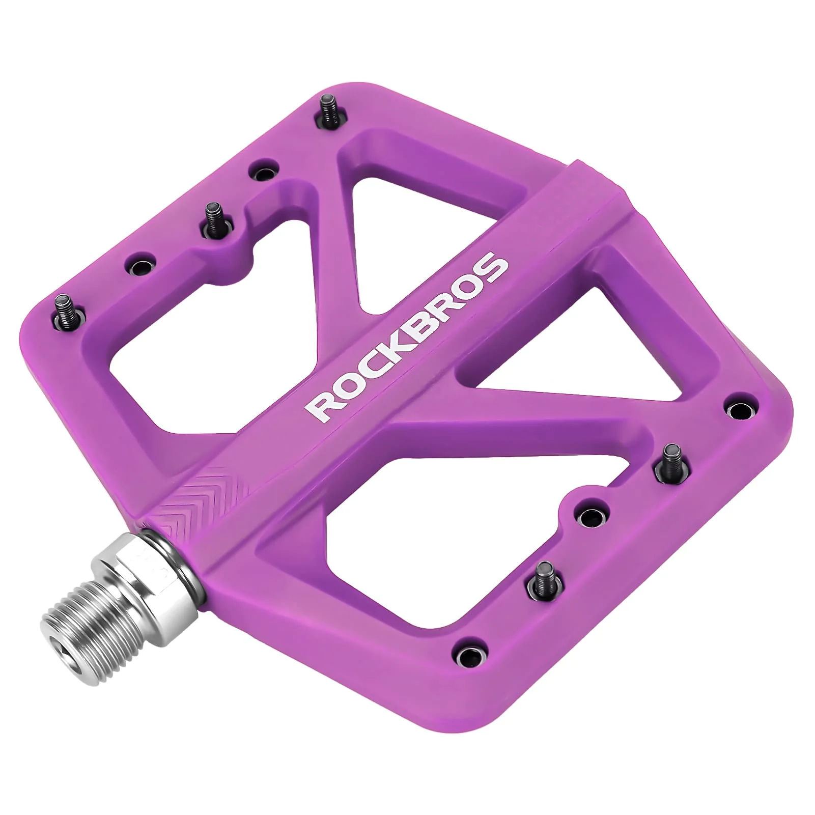 ROCKBROS Mountain Bike Pedals Lightweight Nylon DU Bearing 9/16" MTB Flat Bike Pedals - Image 3