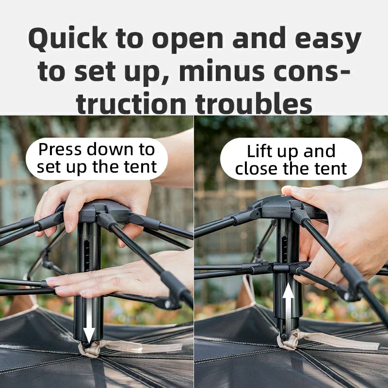 Qunature Quick Setup Hexagonal Tent UPF50+ Waterproof Lightweight - Image 10