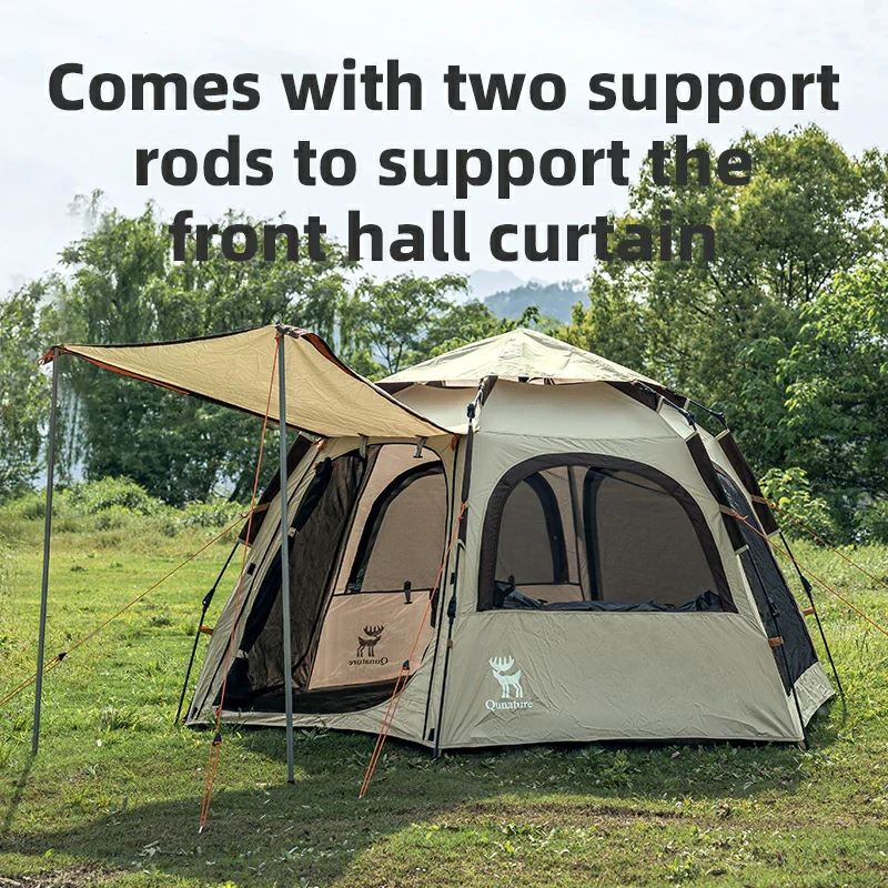 Qunature Quick Setup Hexagonal Tent UPF50+ Waterproof Lightweight - Image 11