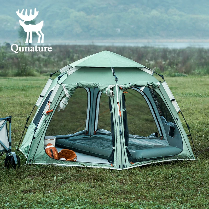 Qunature Quick Setup Hexagonal Tent UPF50+ Waterproof Lightweight - Image 6