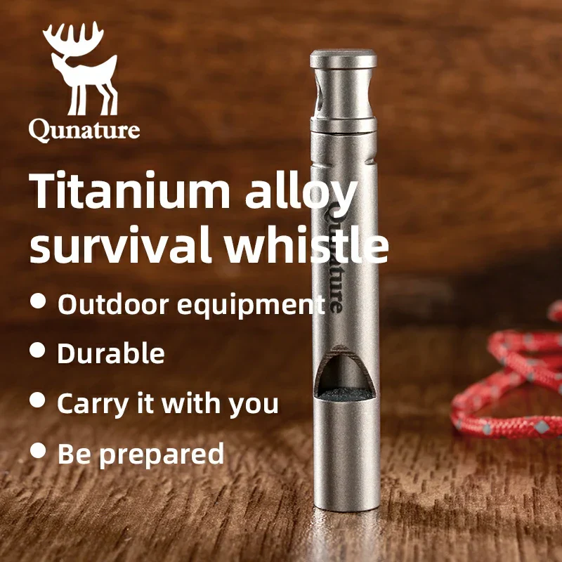 Qunature Titanium Survival Whistle 120dB Loud, Durable, Portable Outdoor Gear - Image 3