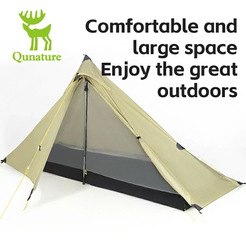 Qunature Ultralight Tent Rodless Rainproof Easy Setup for Outdoor Camping - Image 5