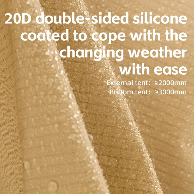 Qunature Ultralight Tent Rodless Rainproof Easy Setup for Outdoor Camping - Image 6