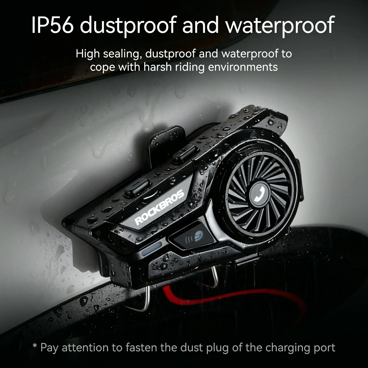 R1 Motorcycle Bluetooth Communication System Headset Helmet Speakers - Image 9