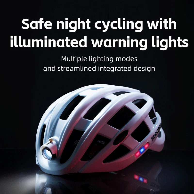 ROCKBROS Cycling Light Helmet 3Modes Bike Ultralight Helmet Electric USB - Image 15