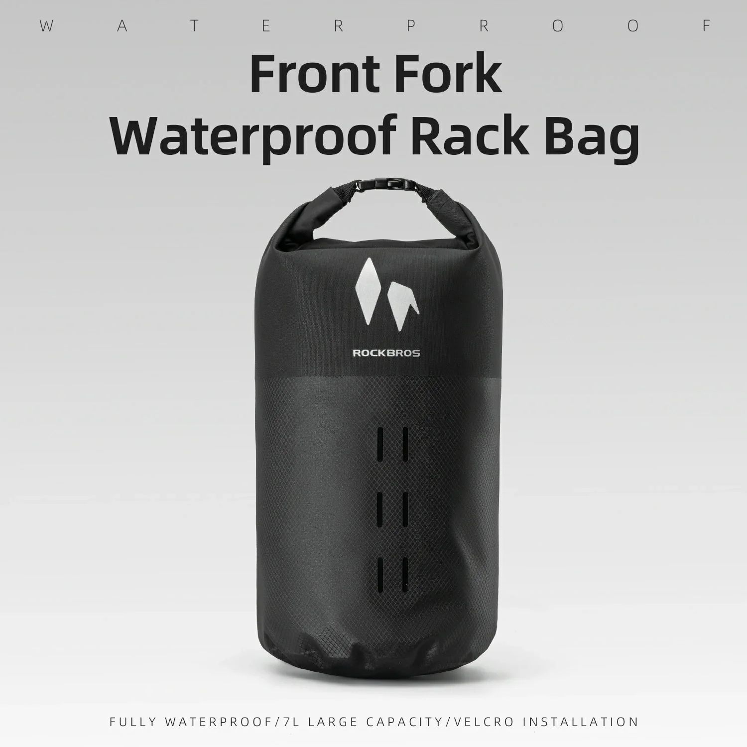 RideMate 100% Waterproof Front Fork Rack Bag 7L - Image 6