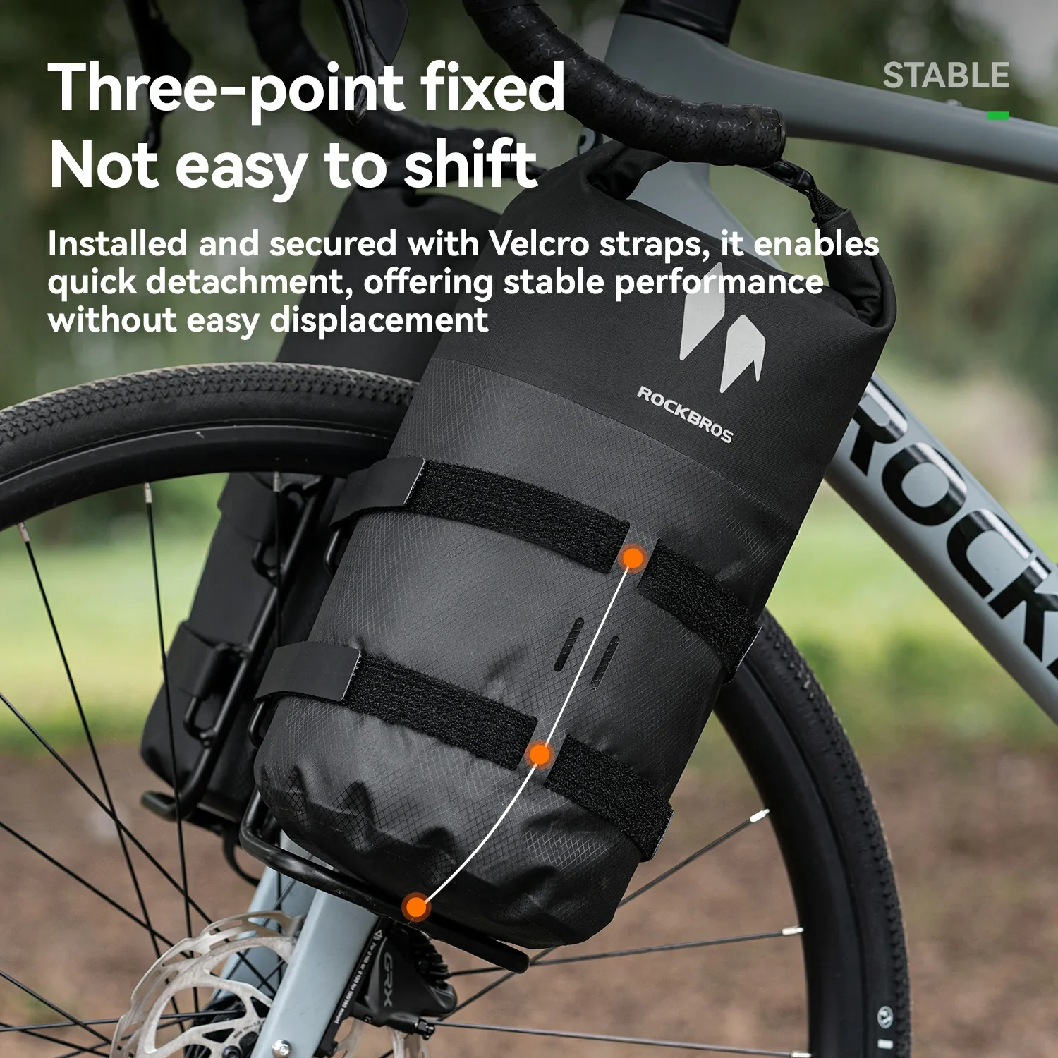 RideMate 100% Waterproof Front Fork Rack Bag 7L - Image 8