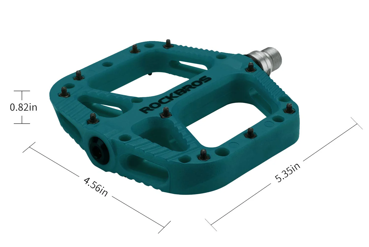 ROCKBROS Mountain Bike Pedals Nylon Composite Bearing 9/16" MTB Bicycle Pedals with Wide Flat Platform - Image 12