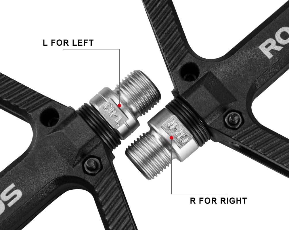 ROCKBROS Mountain Bike Pedals Nylon Composite Bearing 9/16" MTB Bicycle Pedals with Wide Flat Platform - Image 19