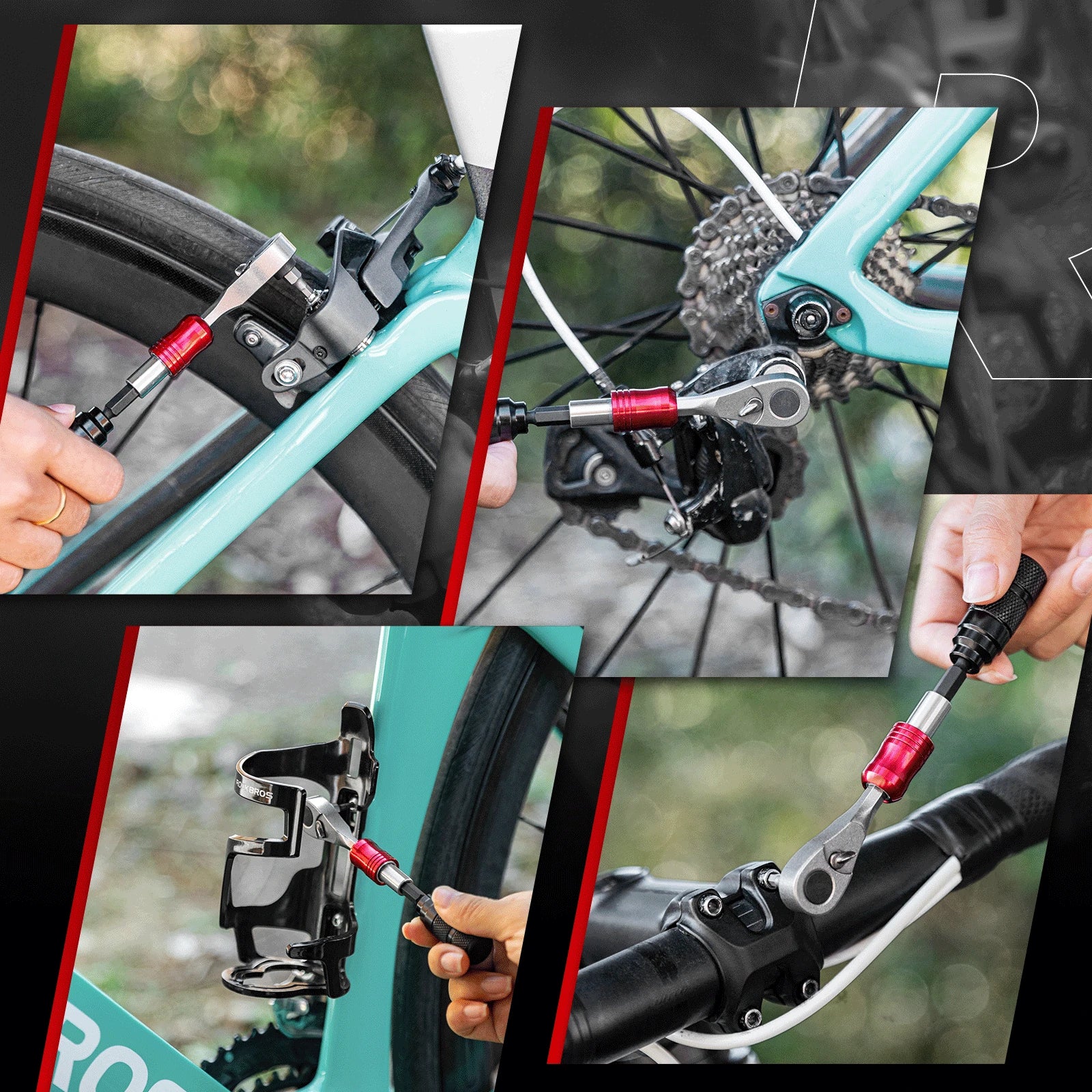 ROCKBROS 1/4-Inch Ratchet Socket Wrench Set 2.5-8mm Allen Hex Torx Sockets for Road  Mountain Bike Maintenance - Image 10