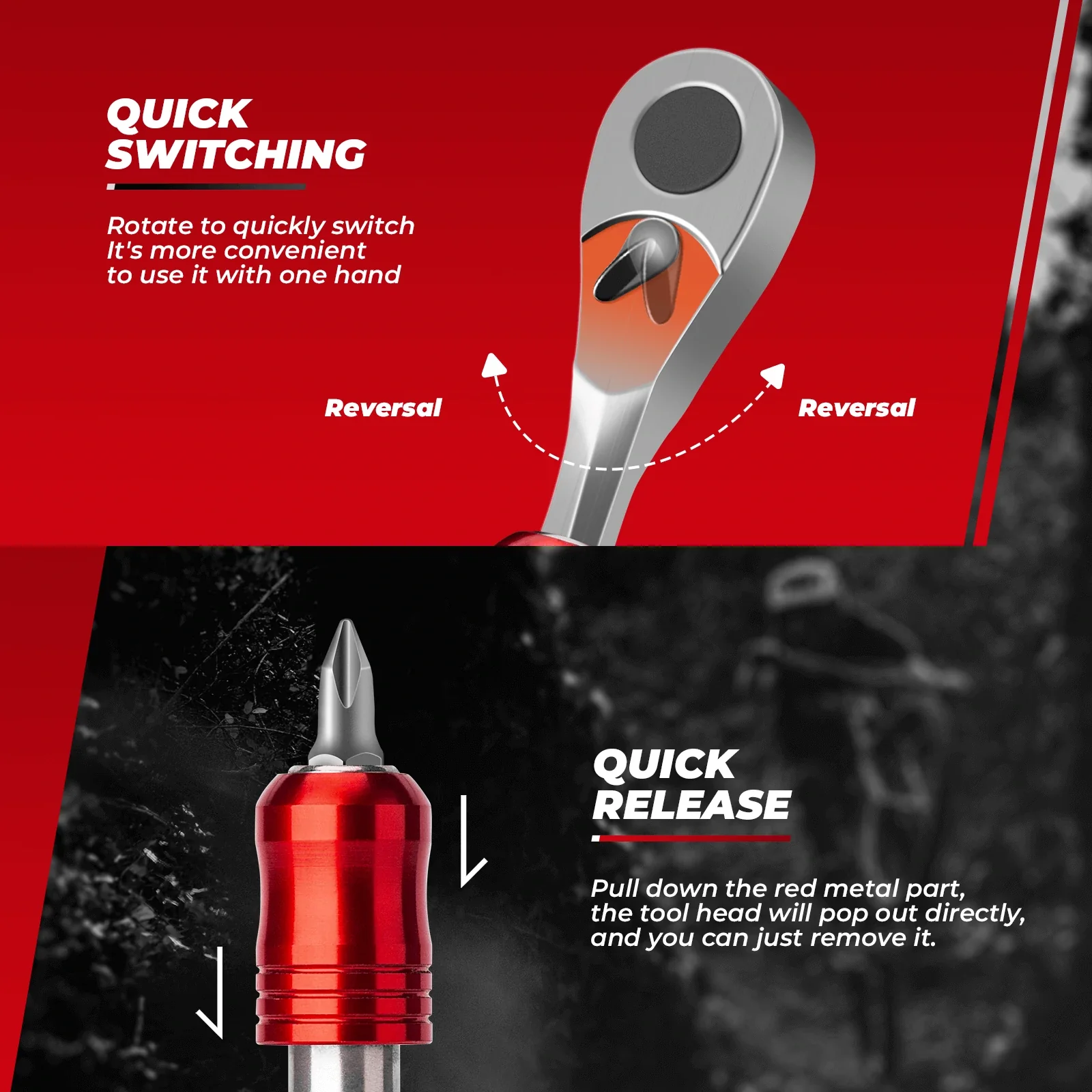 ROCKBROS 1/4-Inch Ratchet Socket Wrench Set 2.5-8mm Allen Hex Torx Sockets for Road  Mountain Bike Maintenance - Image 7