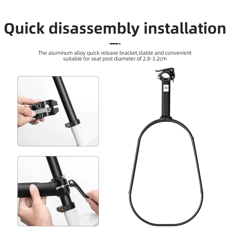 ROCKBROS 12L Hard Shell Rainproof MTB Road Bike Saddle Rear Rack Bag with Bike Cargo Rack - Image 5