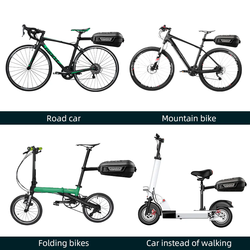 ROCKBROS 12L Hard Shell Rainproof MTB Road Bike Saddle Rear Rack Bag with Bike Cargo Rack - Image 6