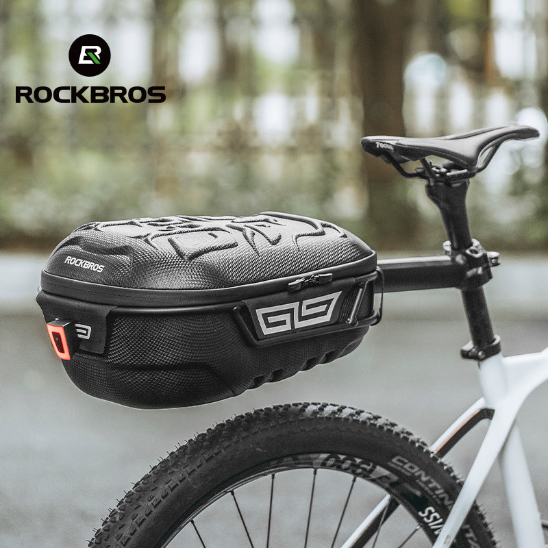 ROCKBROS 12L Hard Shell Rainproof MTB Road Bike Saddle Rear Rack Bag with Bike Cargo Rack - Image 7