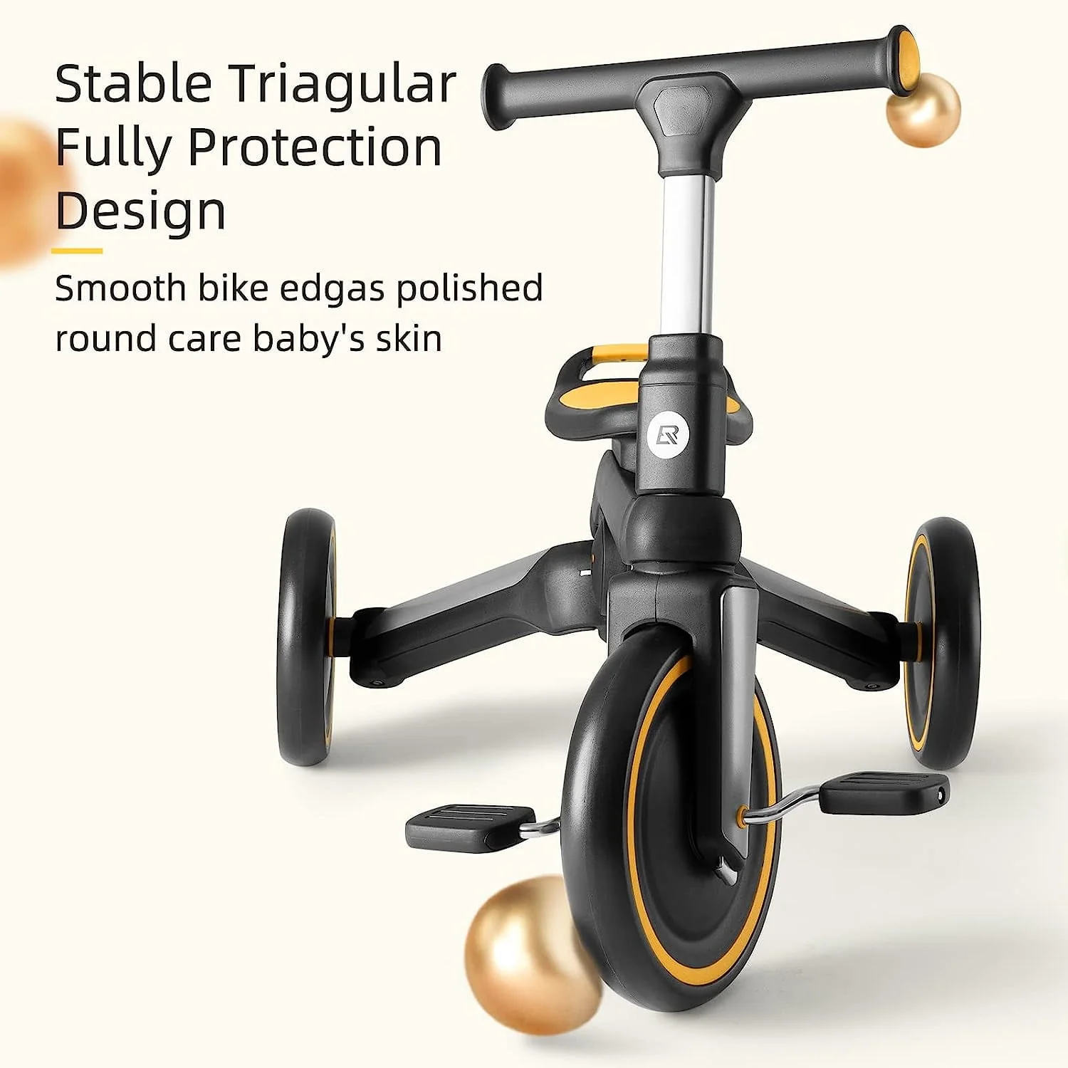 Kids 3 in 1 Tricycle Adjustable Seat Removable Pedals Toddler Ride On Bike - Image 11