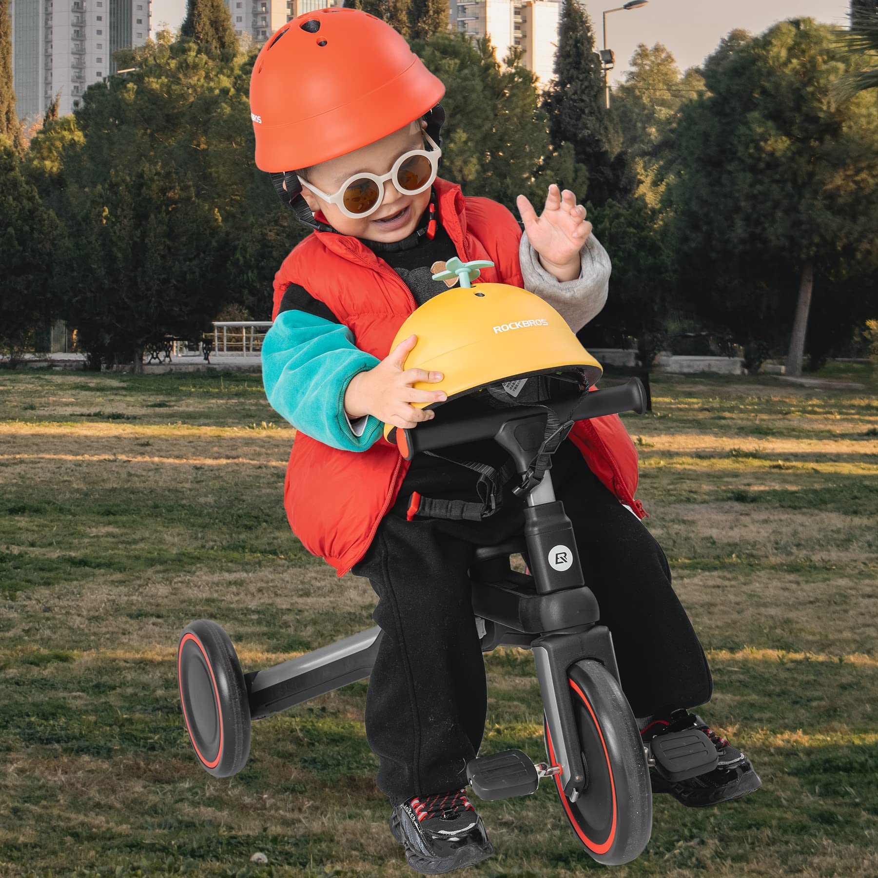 Kids 3 in 1 Tricycle Adjustable Seat Removable Pedals Toddler Ride On Bike - Image 8