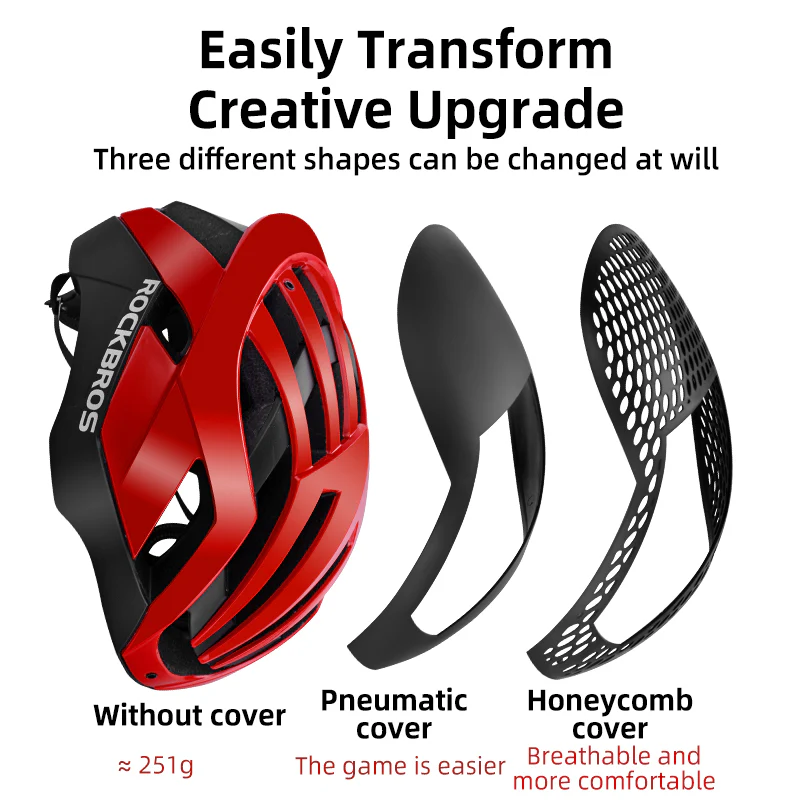 ROCKBROS 3 in 1 MTB Cycling Helmet Integrally-Molded Pneumatic Men Road Bike Helmet - Image 7