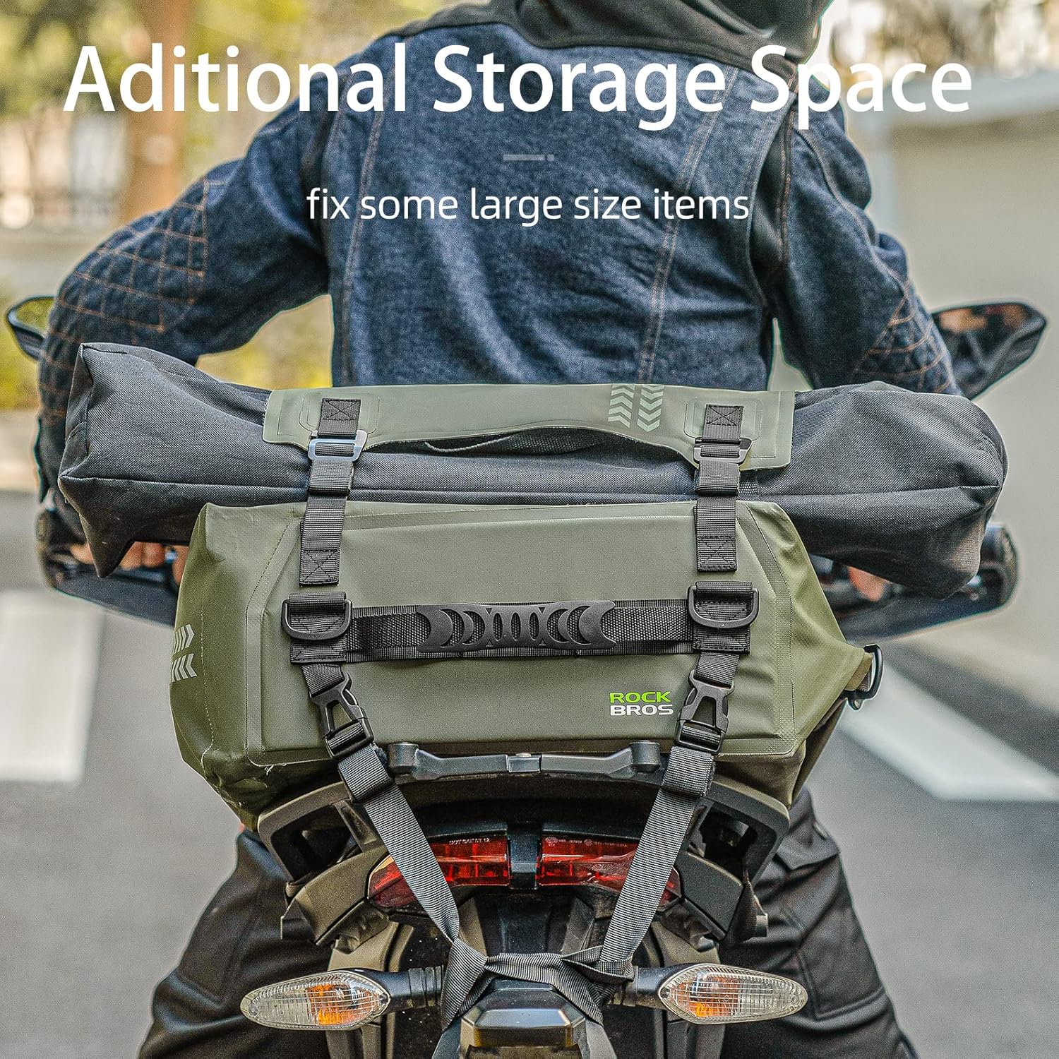 ROCKBROS 30L Waterproof Motorcycle Tail Bag  Universal Fit Durable - Image 4