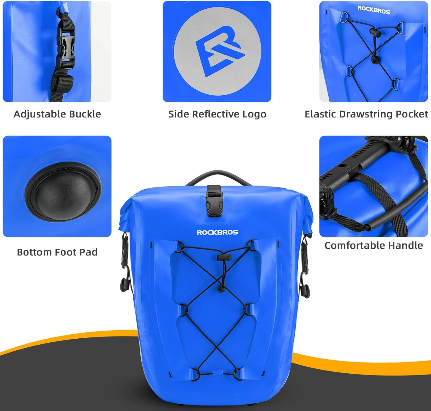 ROCKBROS 32L Waterproof Bike Pannier Durable Spacious Easy to Install - Image 15