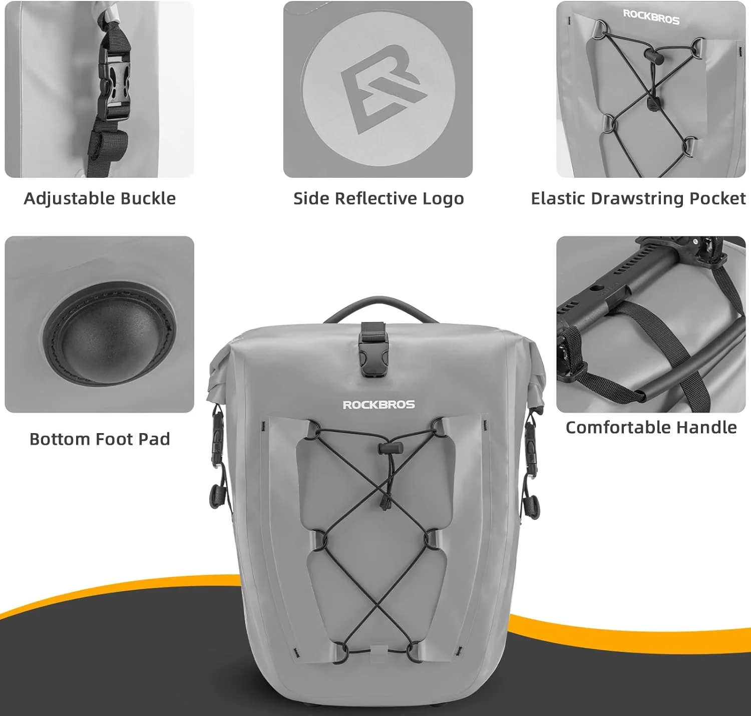 ROCKBROS 32L Waterproof Bike Pannier Durable Spacious Easy to Install - Image 24