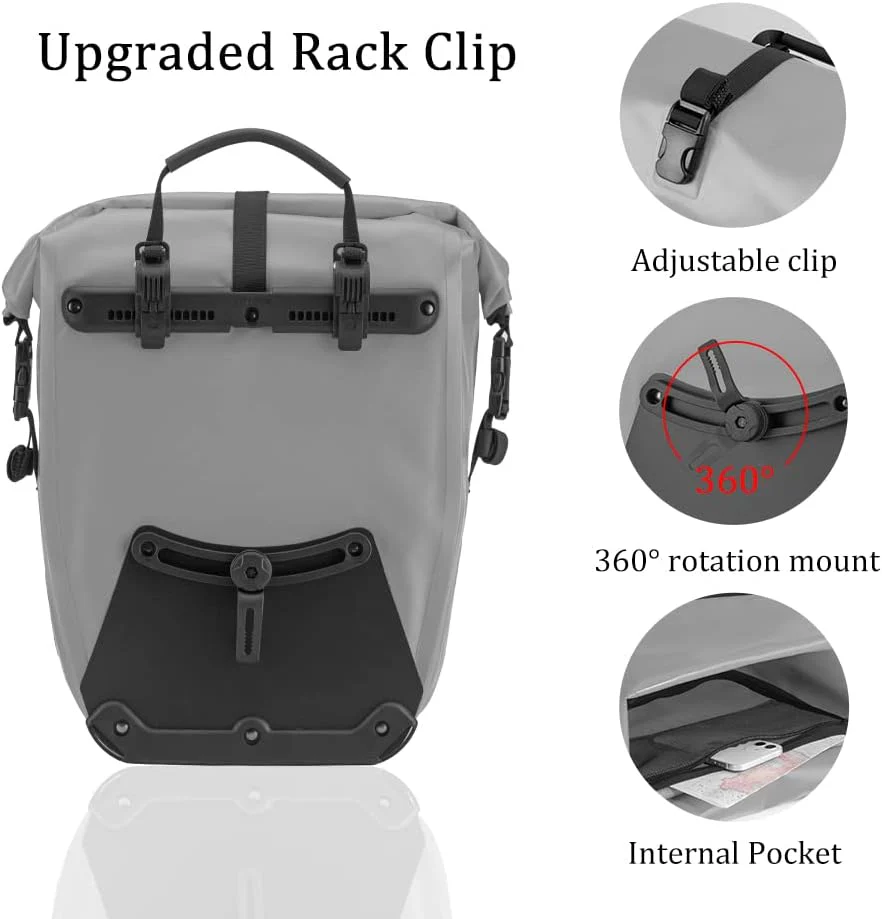 ROCKBROS 32L Waterproof Bike Pannier Durable Spacious Easy to Install - Image 25