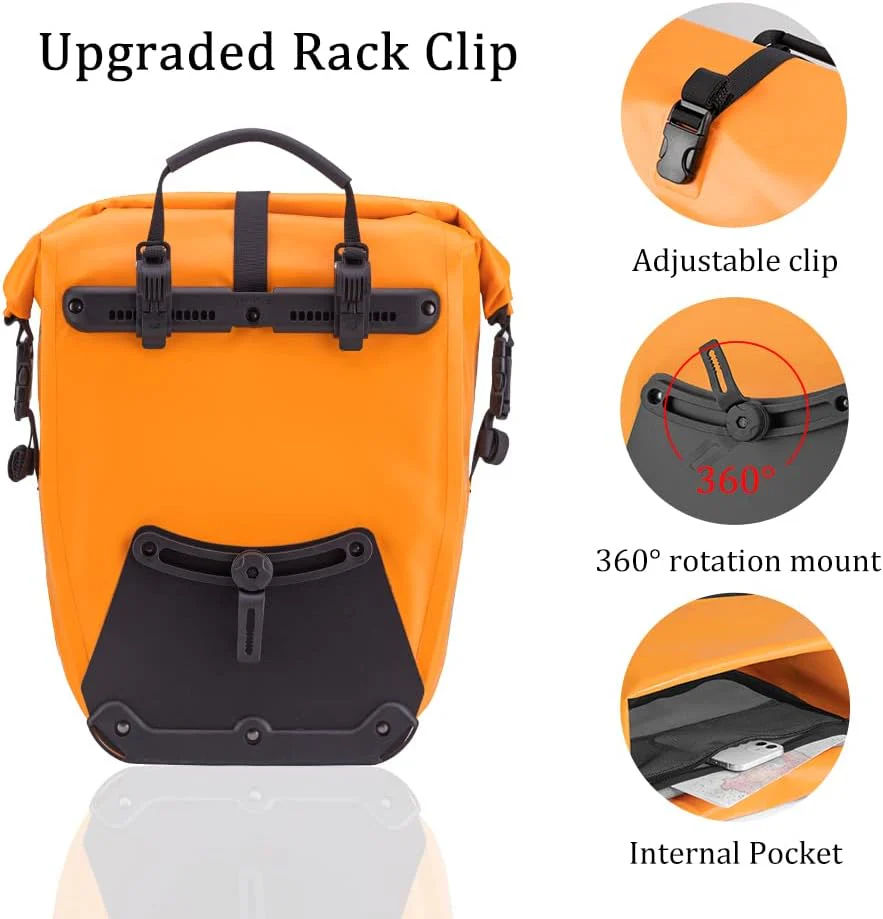 ROCKBROS 32L Waterproof Bike Pannier Durable Spacious Easy to Install - Image 35