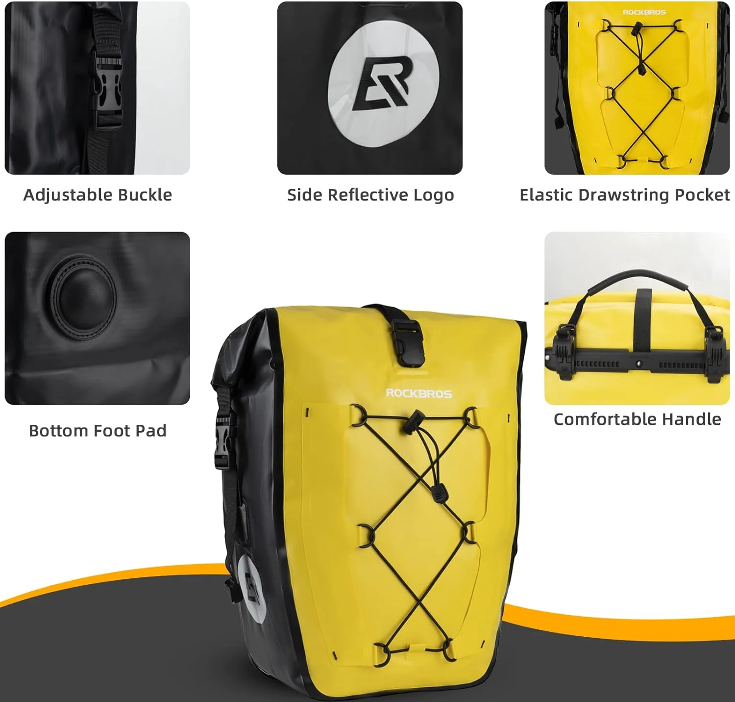 ROCKBROS 32L Waterproof Bike Pannier Durable Spacious Easy to Install - Image 44