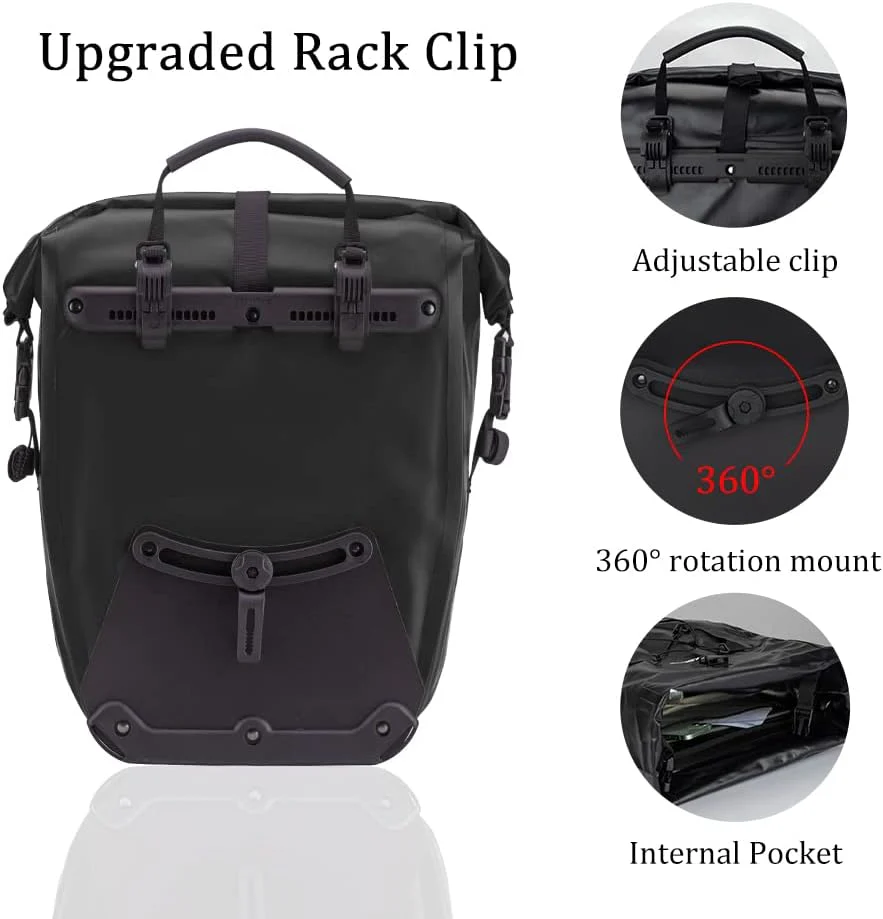 ROCKBROS 32L Waterproof Bike Pannier Durable Spacious Easy to Install - Image 6