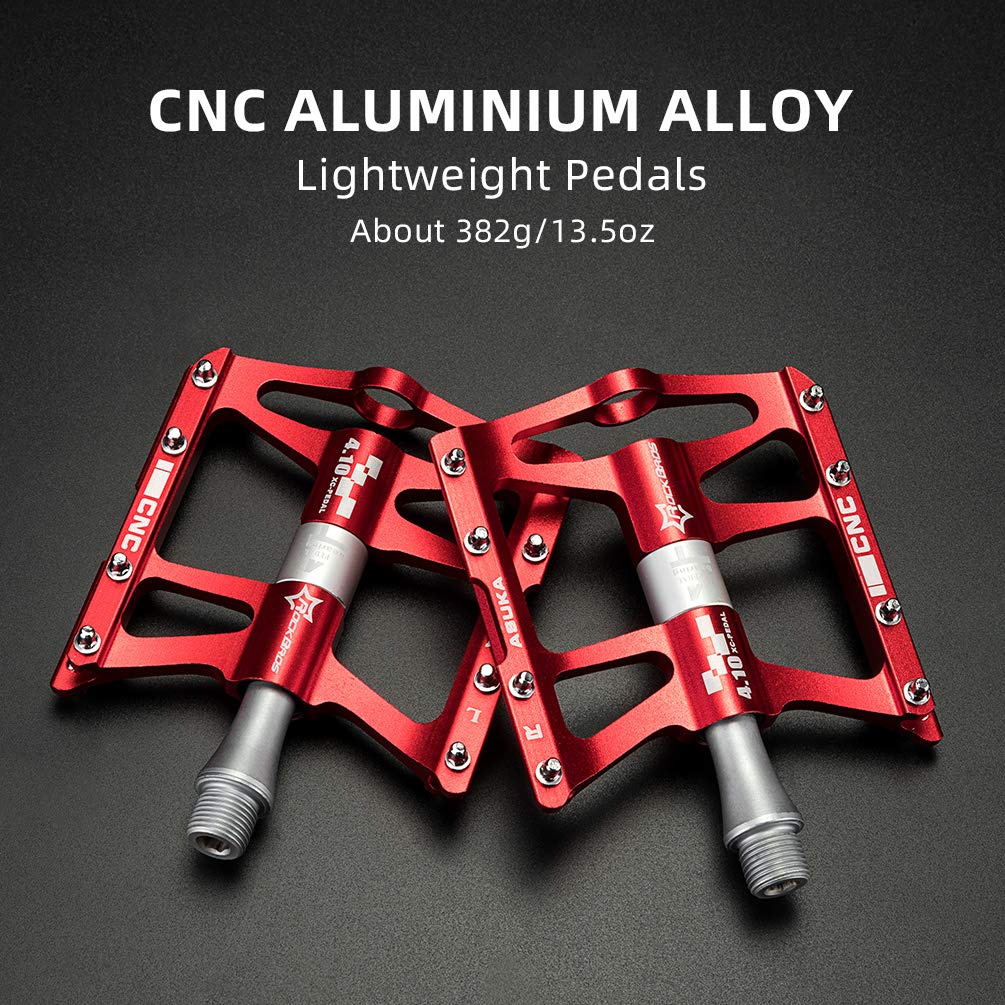 ROCKBROS 4 Bearings Mountain MTB Bike Pedals Platform Flat Aluminum Alloy 9/16" - Image 22