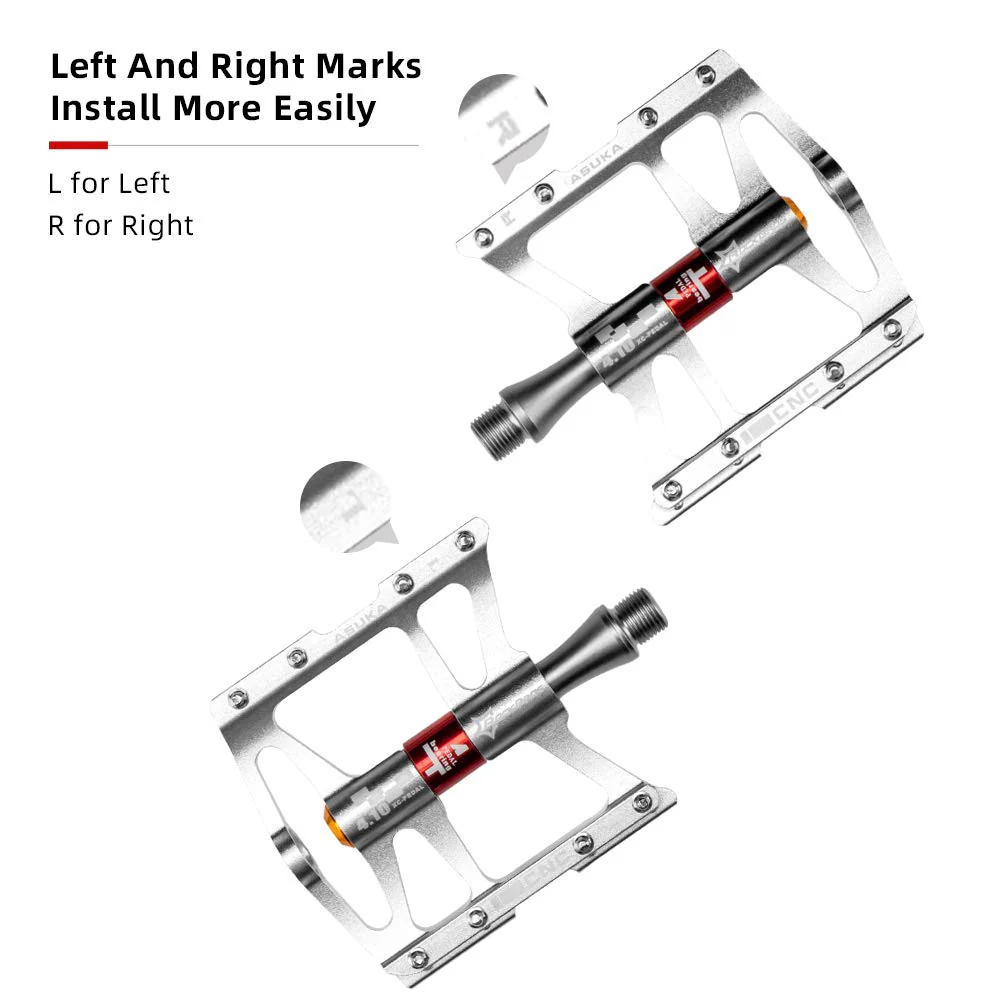 ROCKBROS 4 Bearings Mountain MTB Bike Pedals Platform Flat Aluminum Alloy 9/16" - Image 26