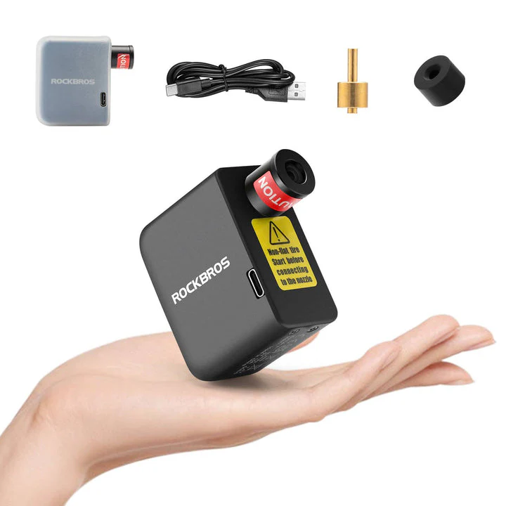 ROCKBROS AS1 Mini Electric Bike Tire Pump 100PSI - Image 7