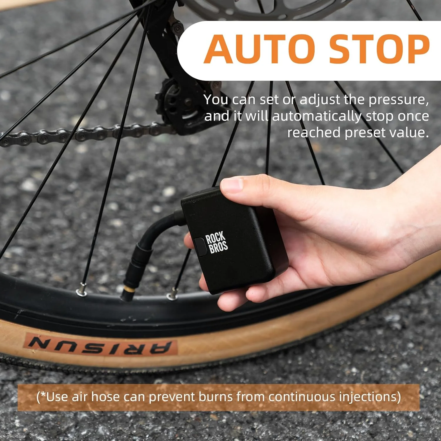 AS1 Pro Mini Electric Air Bike Tire Pump 120PSI - Image 4