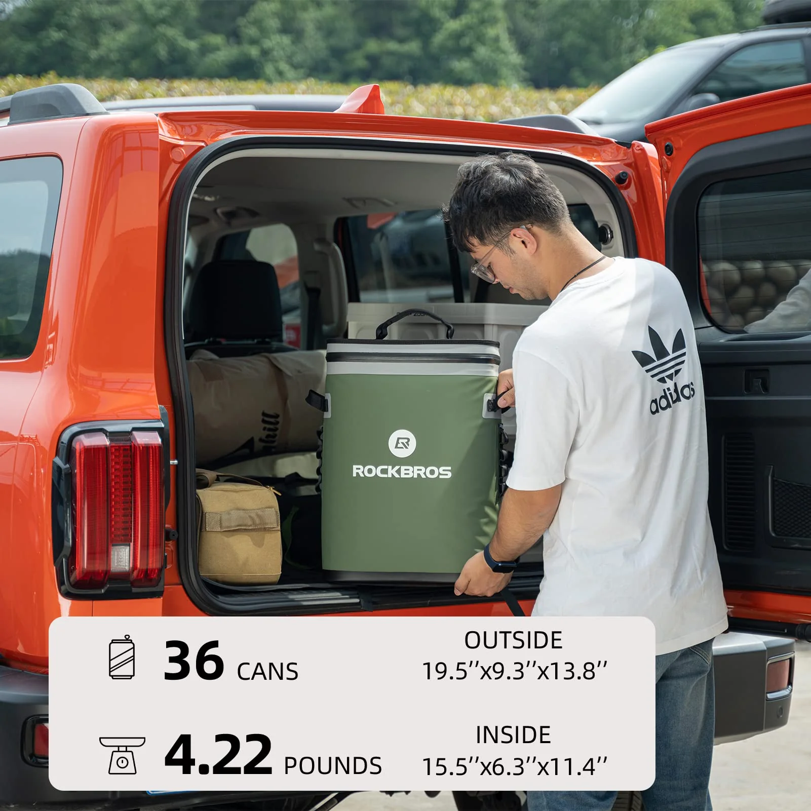 ROCKBROS Soft Cooler Waterproof 36 Can Insulated Leak Proof Soft Backpack - Image 13