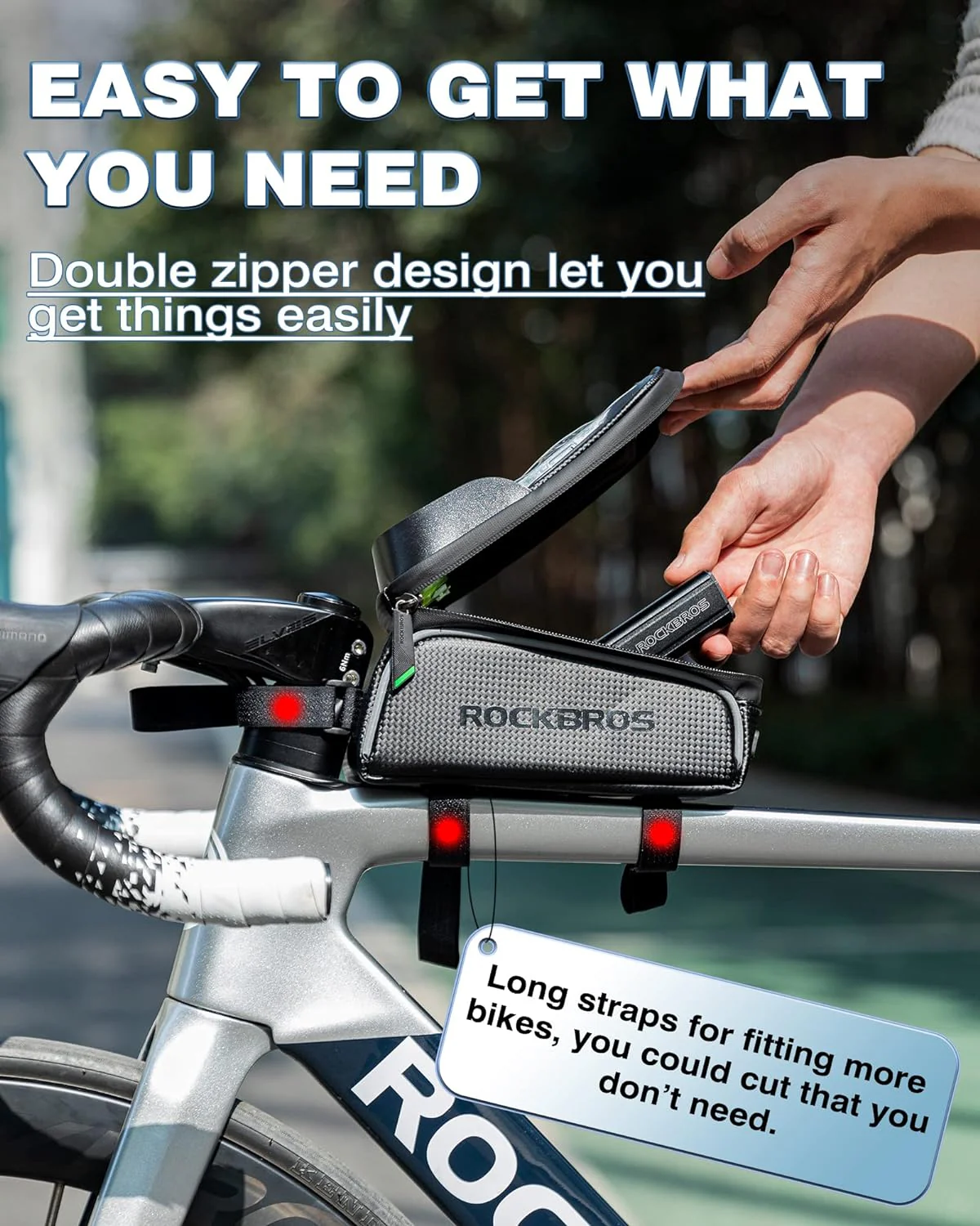 ROCKBROS Waterproof Bike Frame Bag for Phones & Gear - Image 6