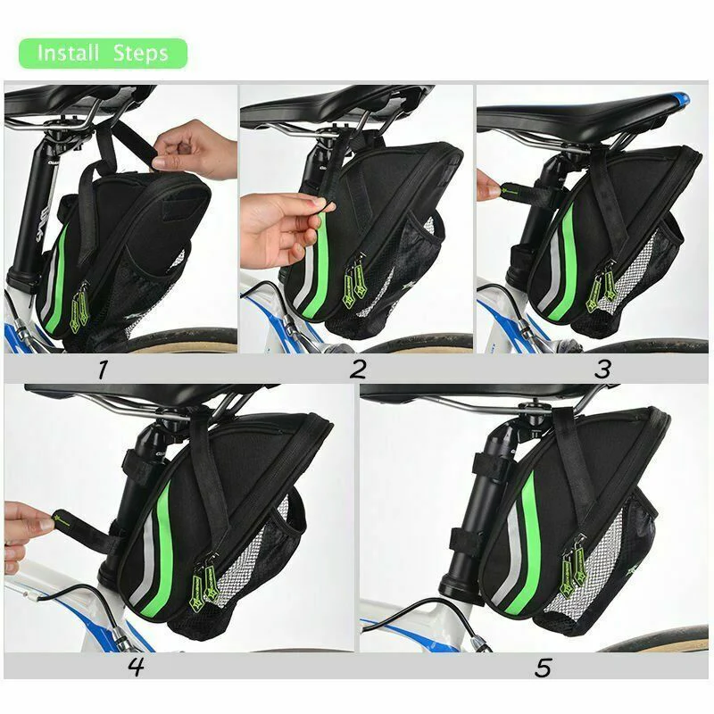 ROCKBROS Bike Bicycle Rear Bag Saddle Bag with Battle Holder - Image 8
