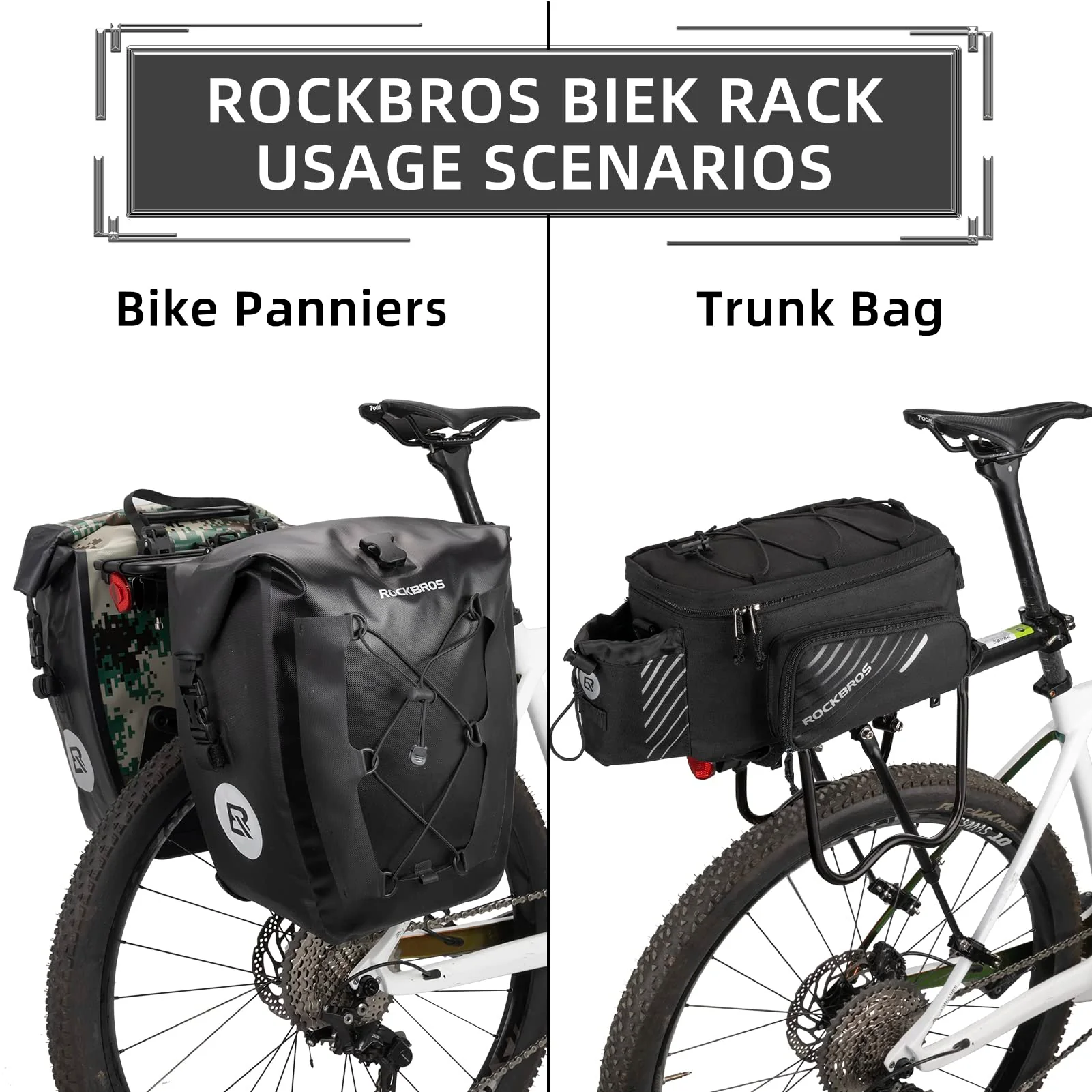 ROCKBROS Bike Cargo Rack Most 165lbs Capacity - Image 4