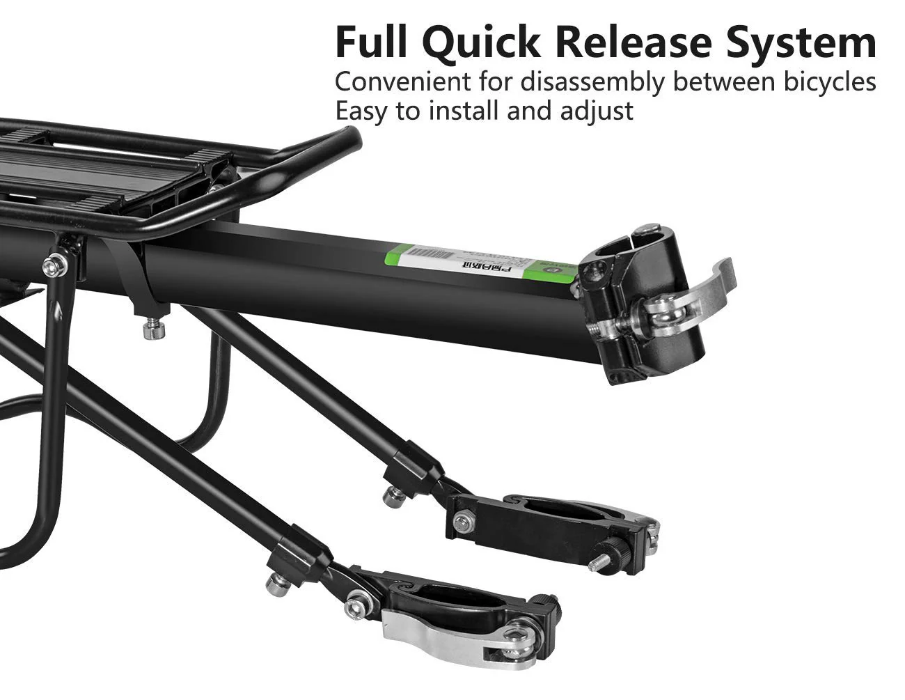 ROCKBROS Bike Cargo Rack Quick Release 110-165 lbs Capacity Universal Fit - Image 3