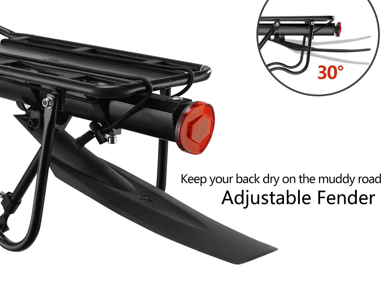 ROCKBROS Bike Cargo Rack Quick Release 110-165 lbs Capacity Universal Fit - Image 4
