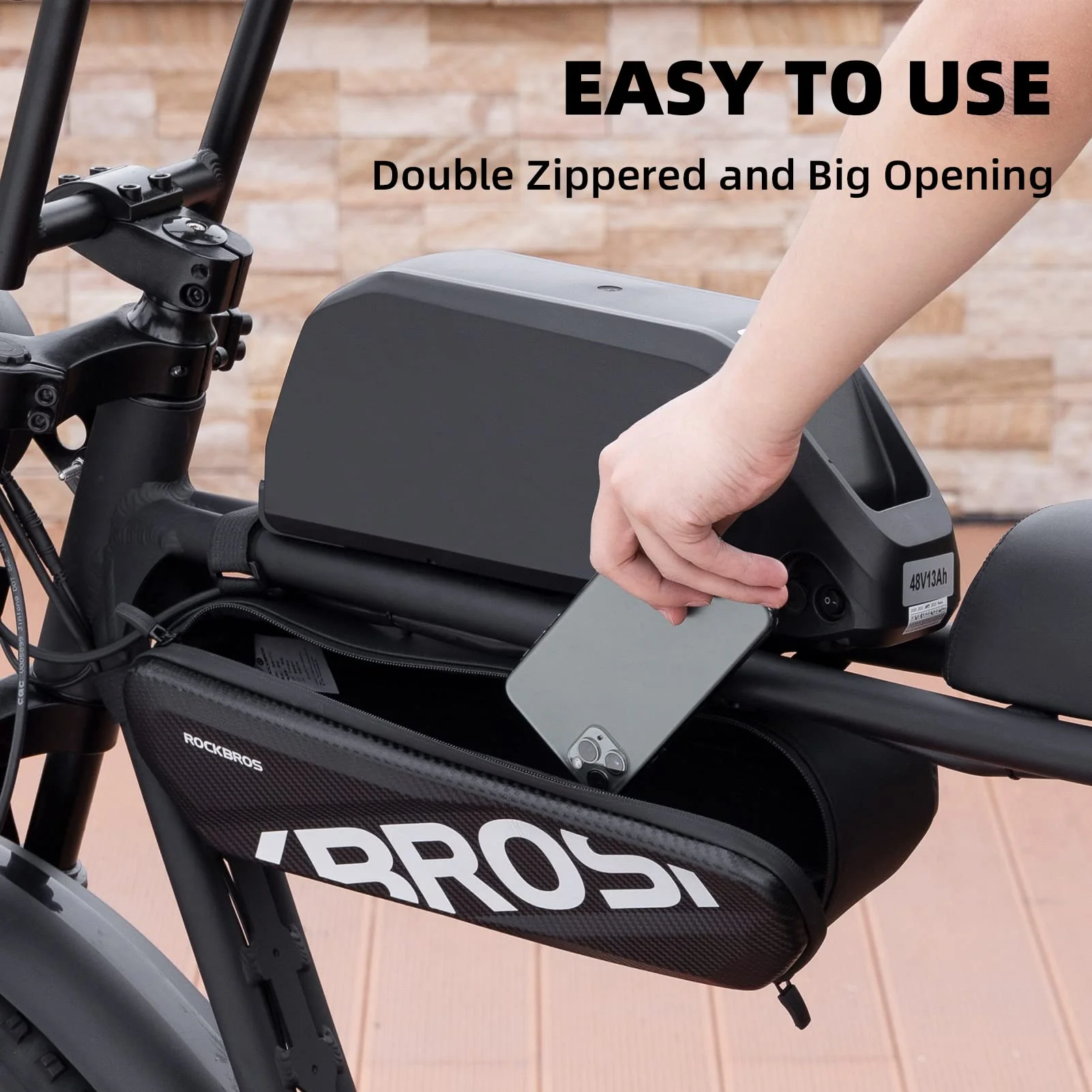 ROCKBROS Bike Frame Bag for Super 73 S2 Hard Shell Bike Bag Waterproof 4.5 L - Image 4