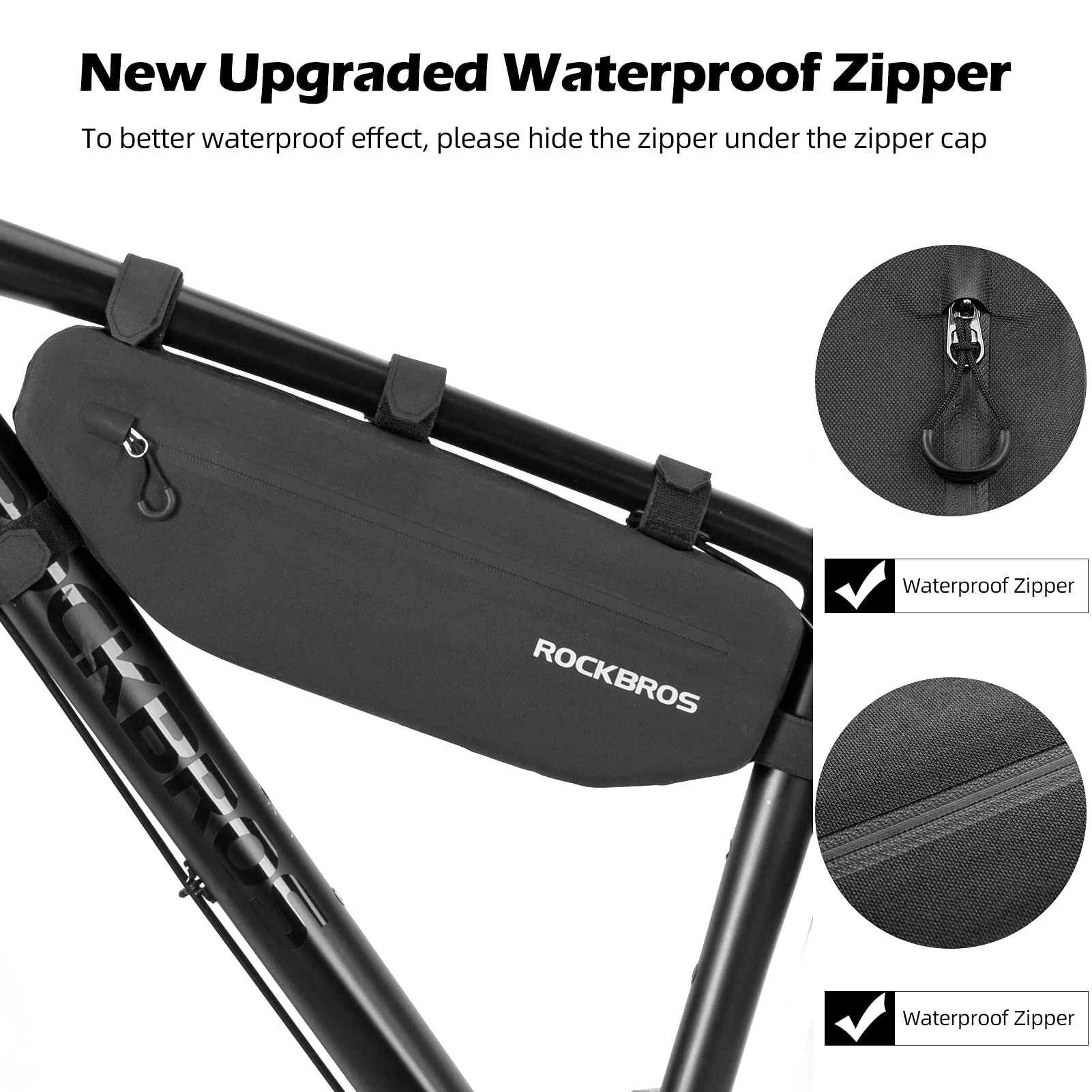ROCKBROS Bike Frame Bag Waterproof Bike Triangle Bag - Image 7
