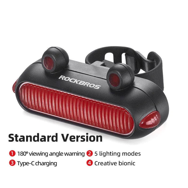 Frog Tail Light USB 6 Modes Brake Light - Image 3