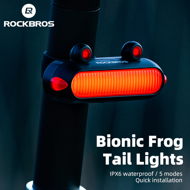 Frog Tail Light USB 6 Modes Brake Light - Image 6