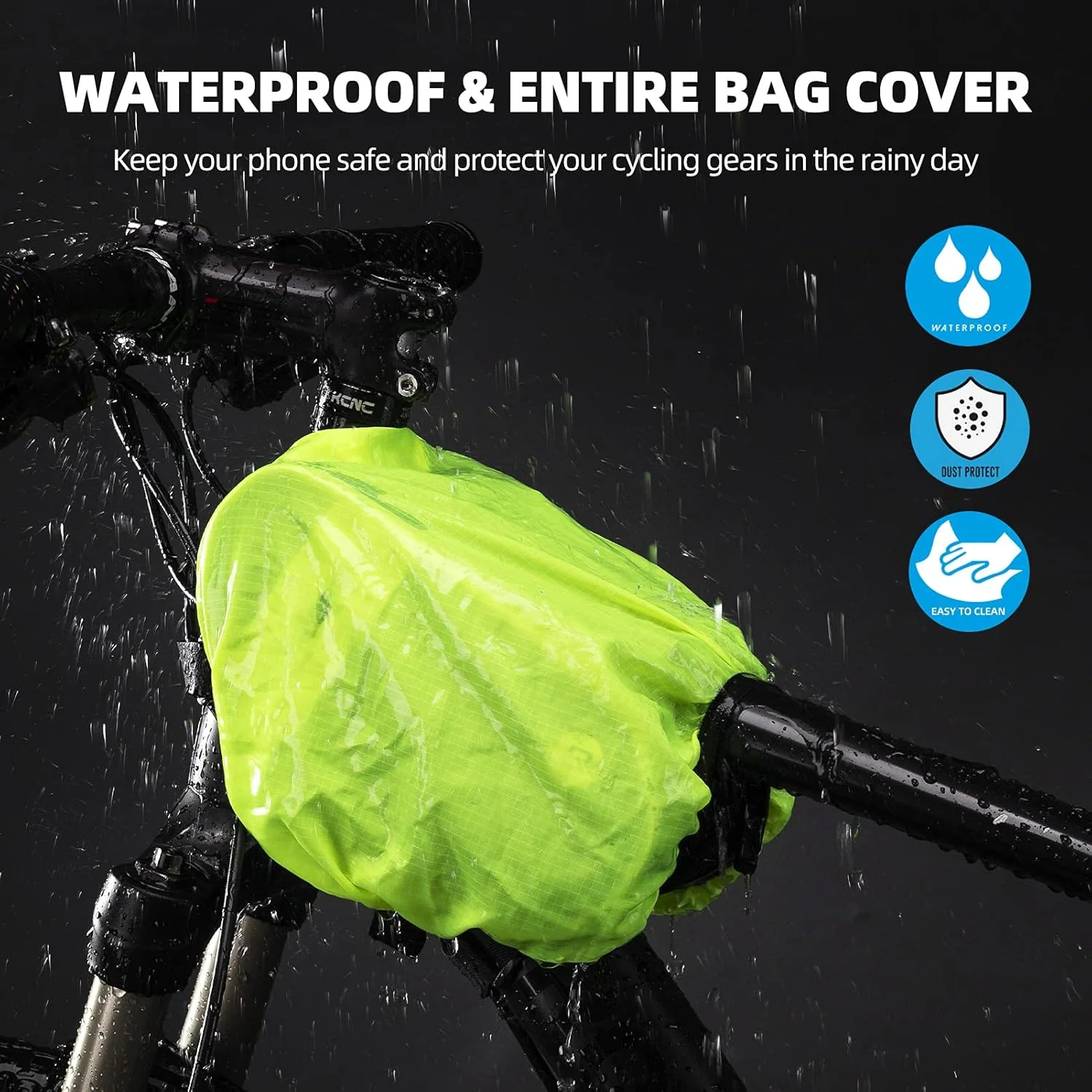 ROCKBROS Bike Front Frame Bag Top Tube Bike Phone Mount Bag Waterproof - Image 4