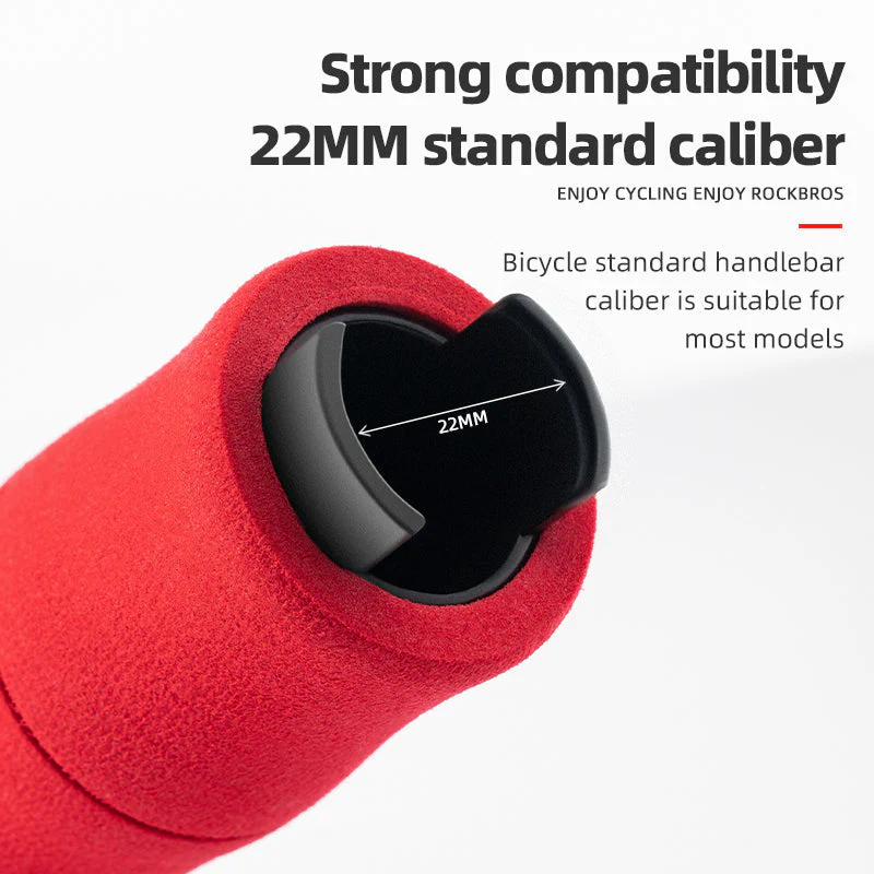 ROCKBROS Bike Grips Shock Absorption Foam Bike Handle Grips Soft Comfortable Non-Slip Double Locked on - Image 4