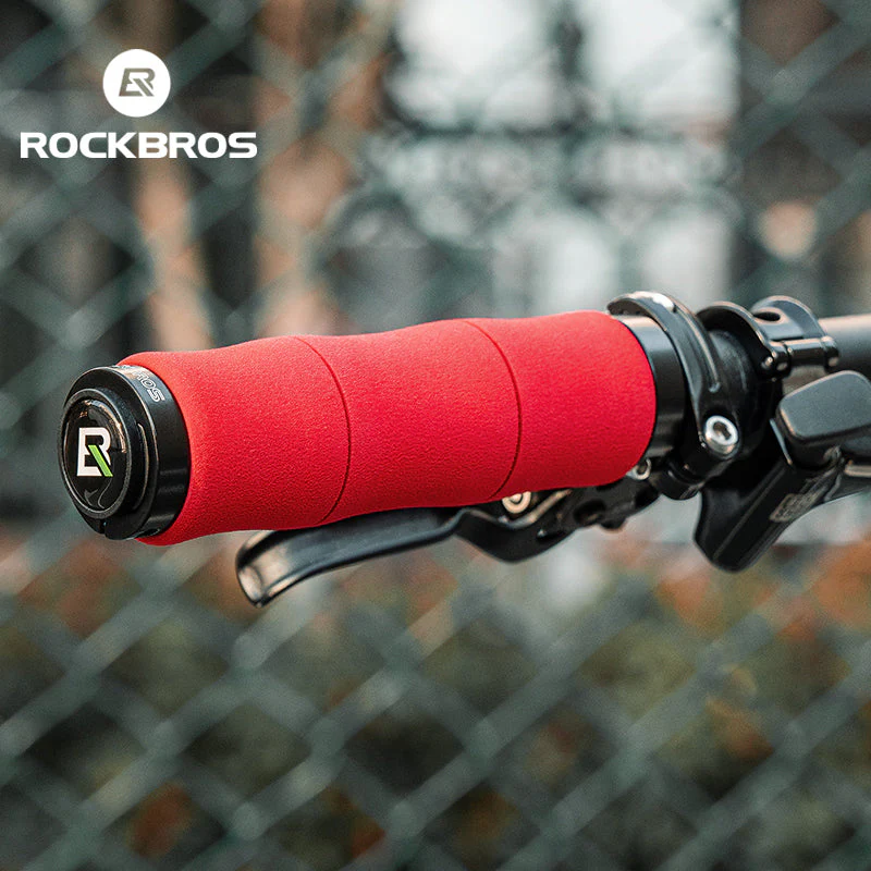 ROCKBROS Bike Grips Shock Absorption Foam Bike Handle Grips Soft Comfortable Non-Slip Double Locked on - Image 6
