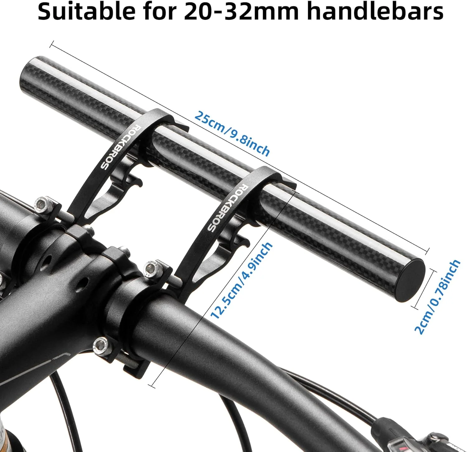 ROCKBROS Bike Handlebar Extender Double Lightweight Durable - Image 12