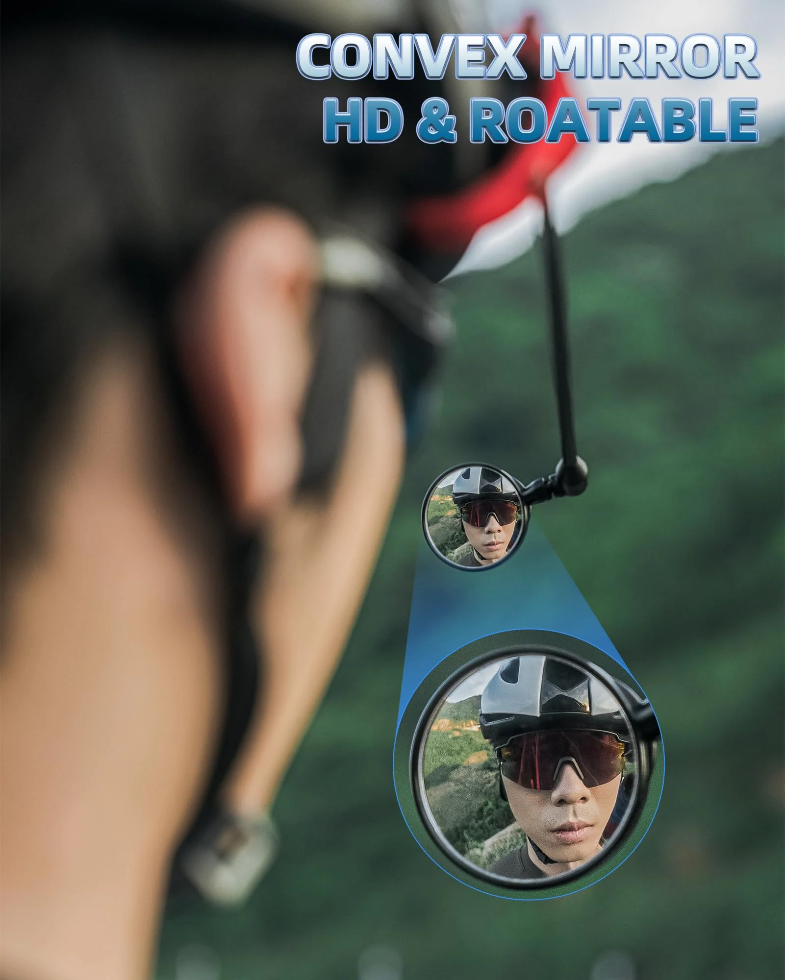 ROCKBROS Bike Helmet Mirror Detachable Fixing Way ycling Mirror - Image 12